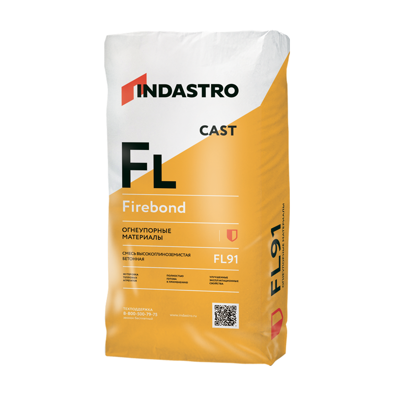Смесь корундовая бетонная Indastro Firebond Cast FL91