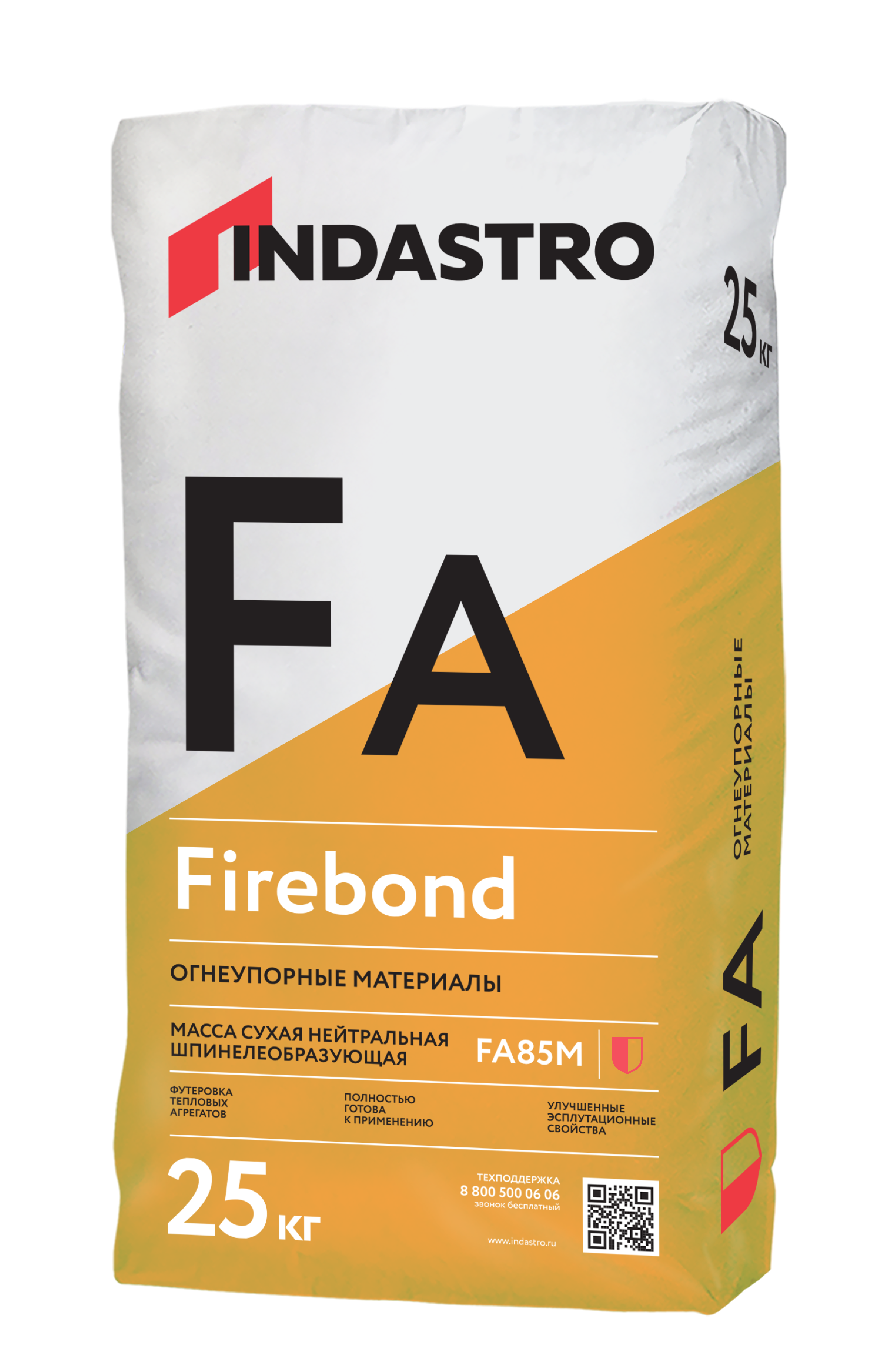 Масса сухая нейтральная шпинелеобразующая  Indastro Firebond MIX FА85M