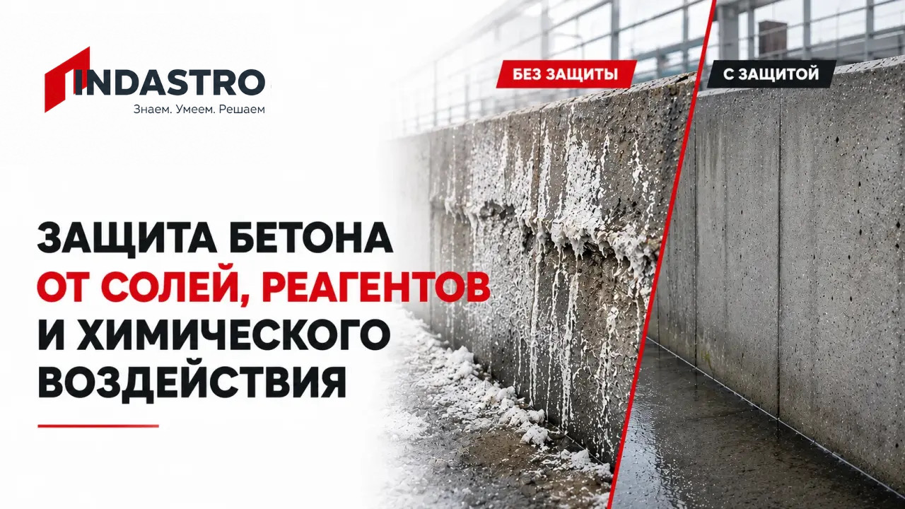 Защита бетона от солей, реагентов и химического воздействия