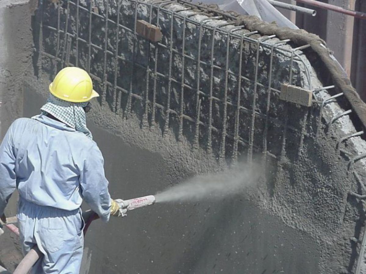 Торкретирование бетонной смеси